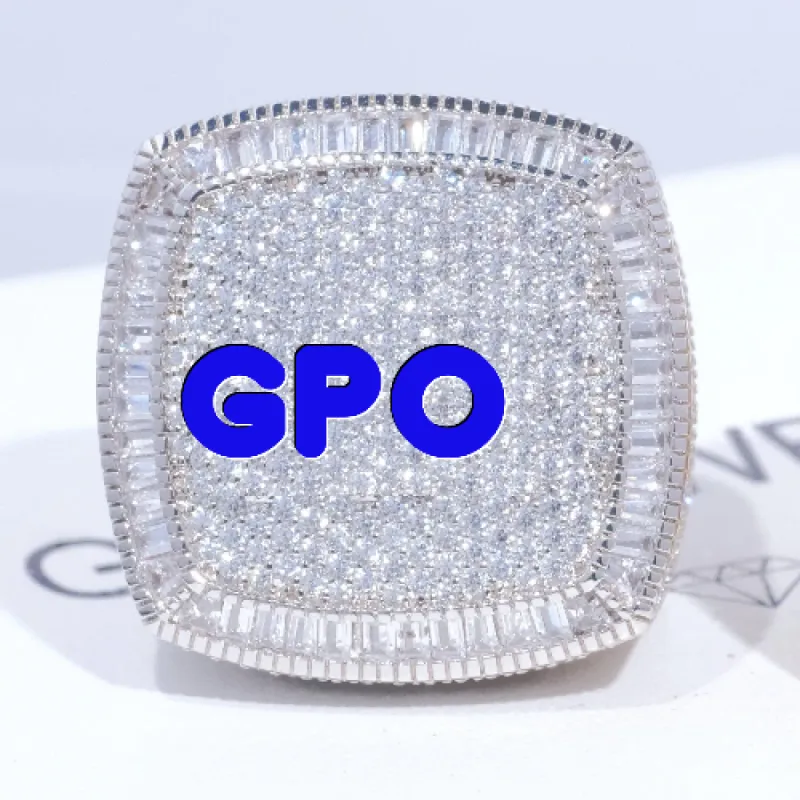 CUSTOM LETTER 3D ICED RING sold by The GUU Shop