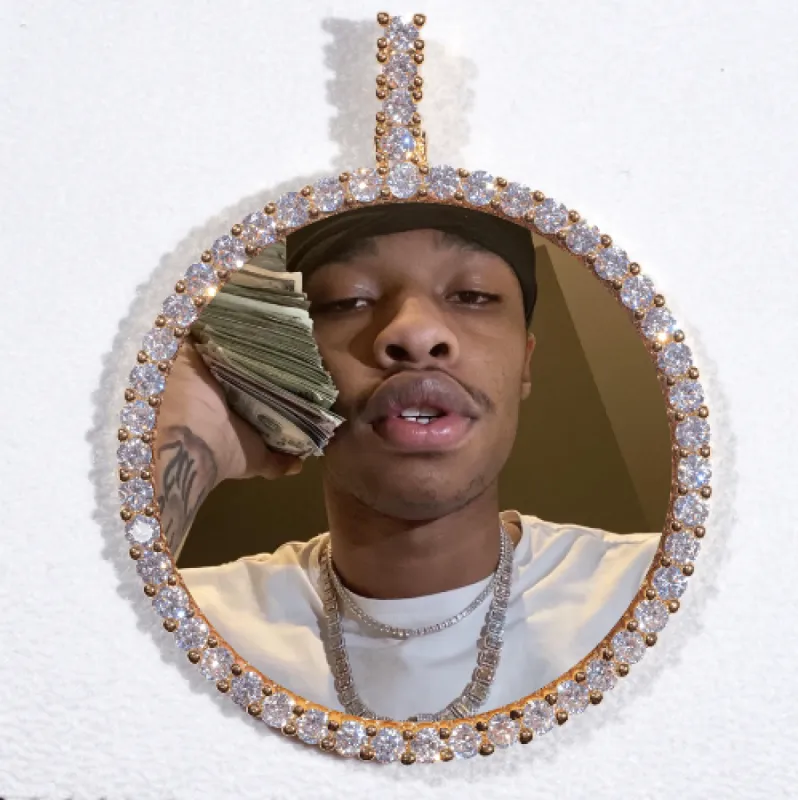 LARGE 3D CIRCLE CUSTOM PICTURE PENDANT sold by The GUU Shop