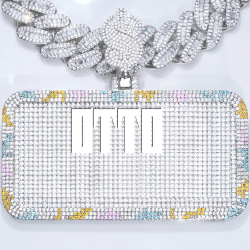 CUSTOM LETTER NECKLACE 3D COLORFUL SQUARE sold by The GUU Shop