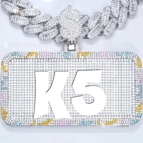 CUSTOM LETTER NECKLACE 3D COLORFUL SQUARE sold by The GUU Shop