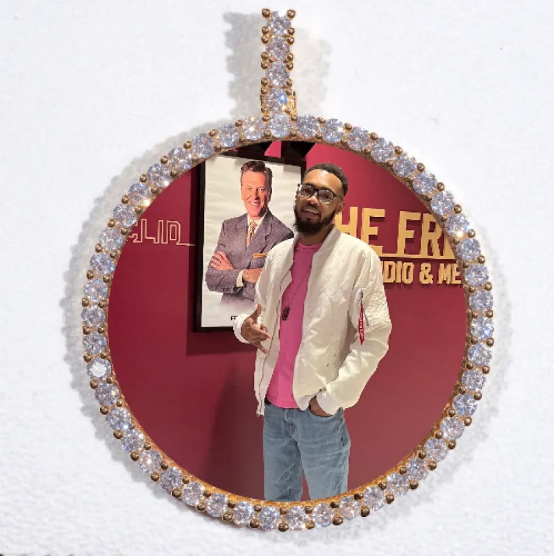 LARGE 3D CIRCLE CUSTOM PICTURE PENDANT made by The GUU Shop