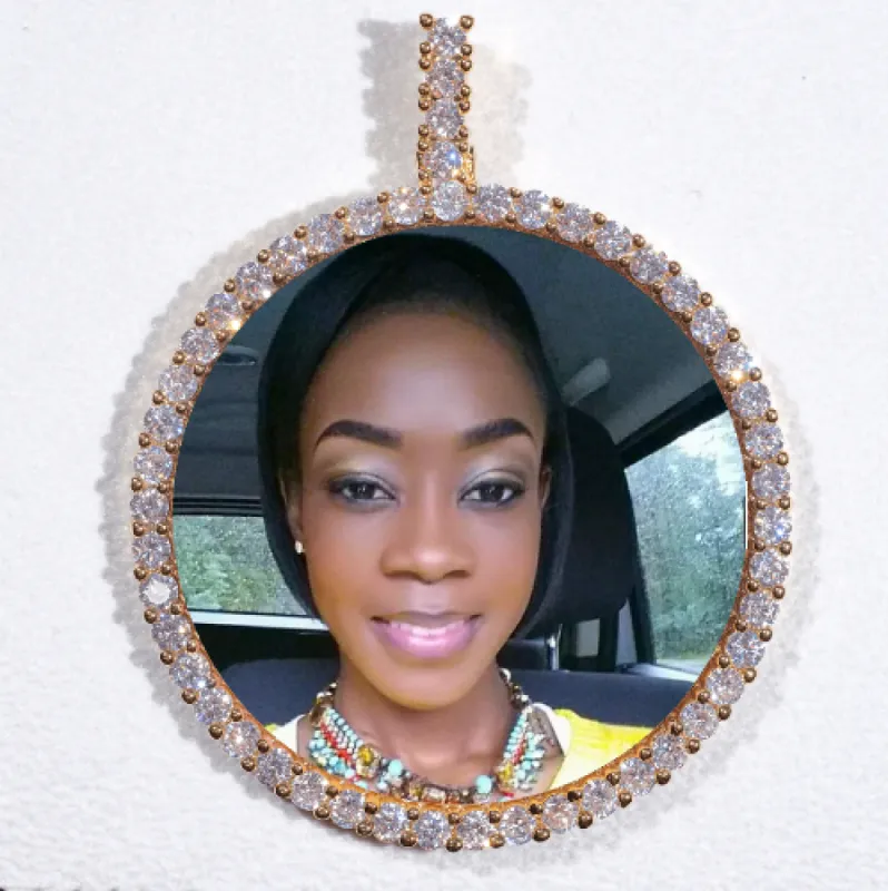 LARGE 3D CIRCLE CUSTOM PICTURE PENDANT sold by The GUU Shop