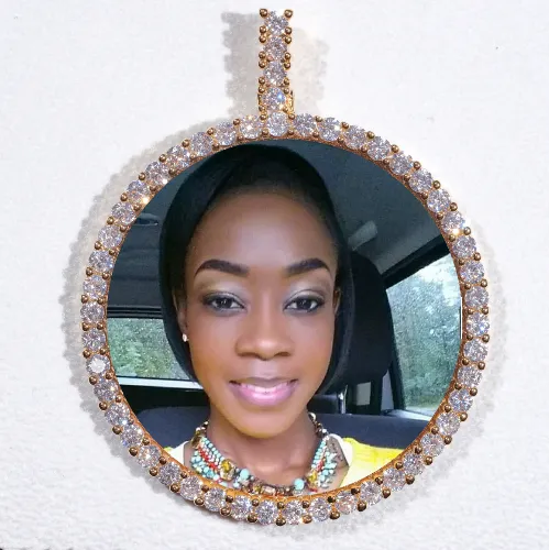 LARGE 3D CIRCLE CUSTOM PICTURE PENDANT sold by The GUU Shop