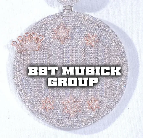 CUSTOM LETTER NECKLACE 3D BIG CROWN DISC sold by The GUU Shop