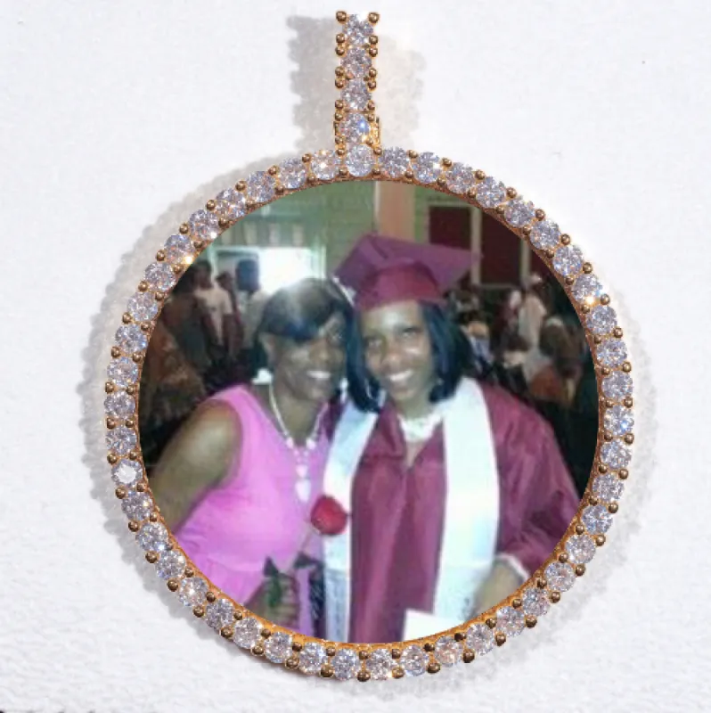 LARGE 3D CIRCLE CUSTOM PICTURE PENDANT sold by The GUU Shop