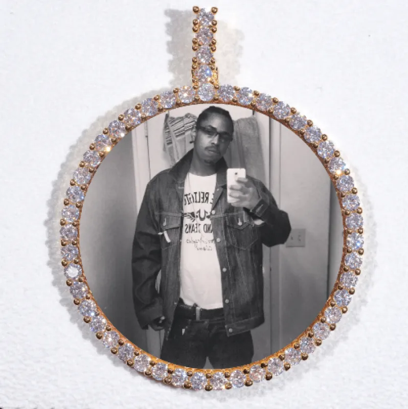 LARGE 3D CIRCLE CUSTOM PICTURE PENDANT sold by The GUU Shop