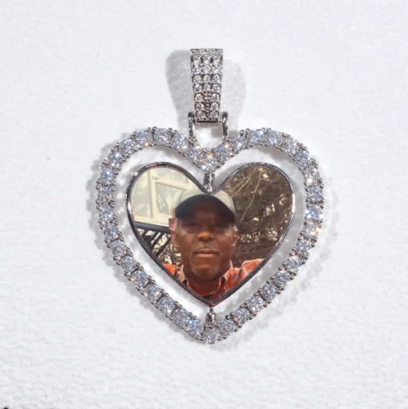 3D Spinning 2-Faced Heart Custom Picture Pendant sold by The GUU Shop