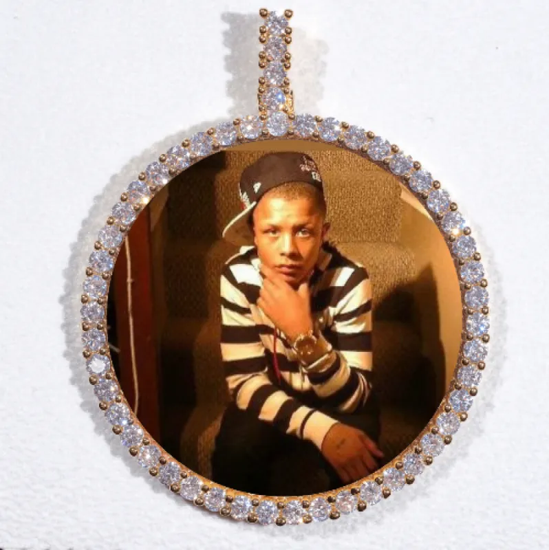 LARGE 3D CIRCLE CUSTOM PICTURE PENDANT sold by The GUU Shop