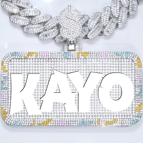 CUSTOM LETTER NECKLACE 3D COLORFUL SQUARE sold by The GUU Shop