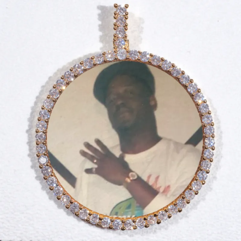 LARGE 3D CIRCLE CUSTOM PICTURE PENDANT sold by The GUU Shop