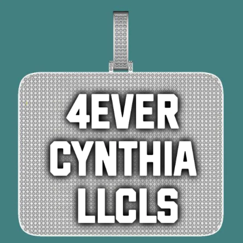 CUSTOM LETTER NECKLACE 3D BIG SQUARE sold by The GUU Shop