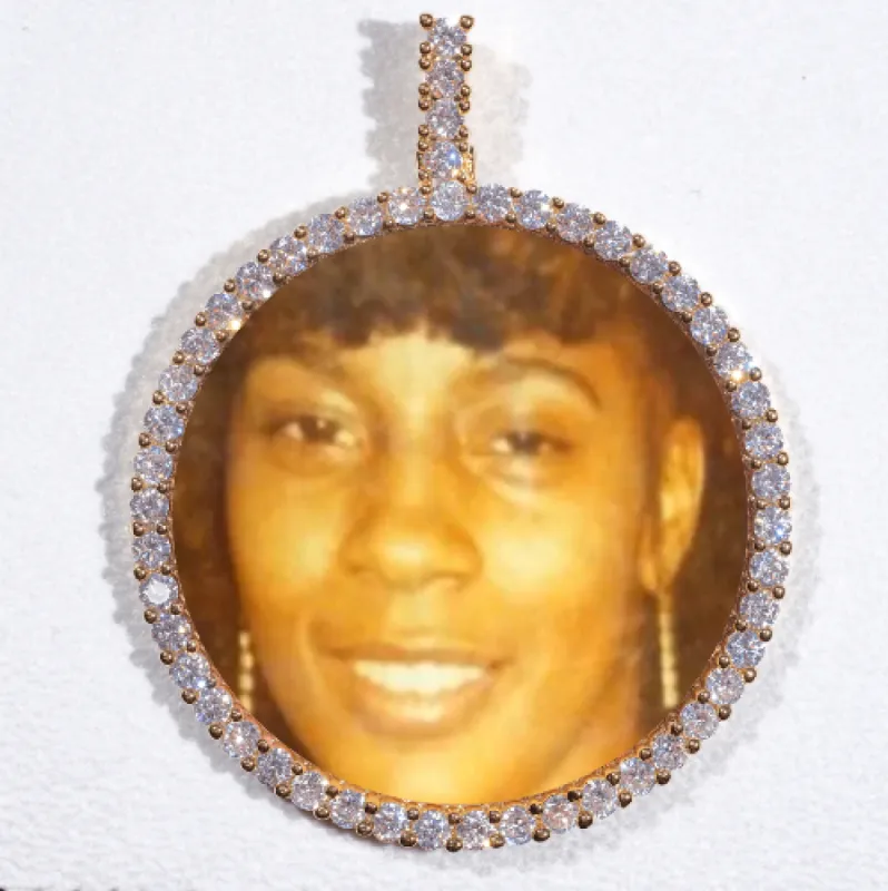 LARGE 3D CIRCLE CUSTOM PICTURE PENDANT sold by The GUU Shop