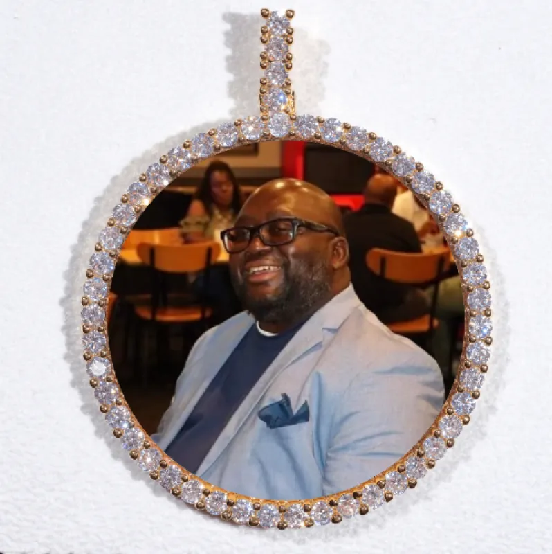 LARGE 3D CIRCLE CUSTOM PICTURE PENDANT sold by The GUU Shop