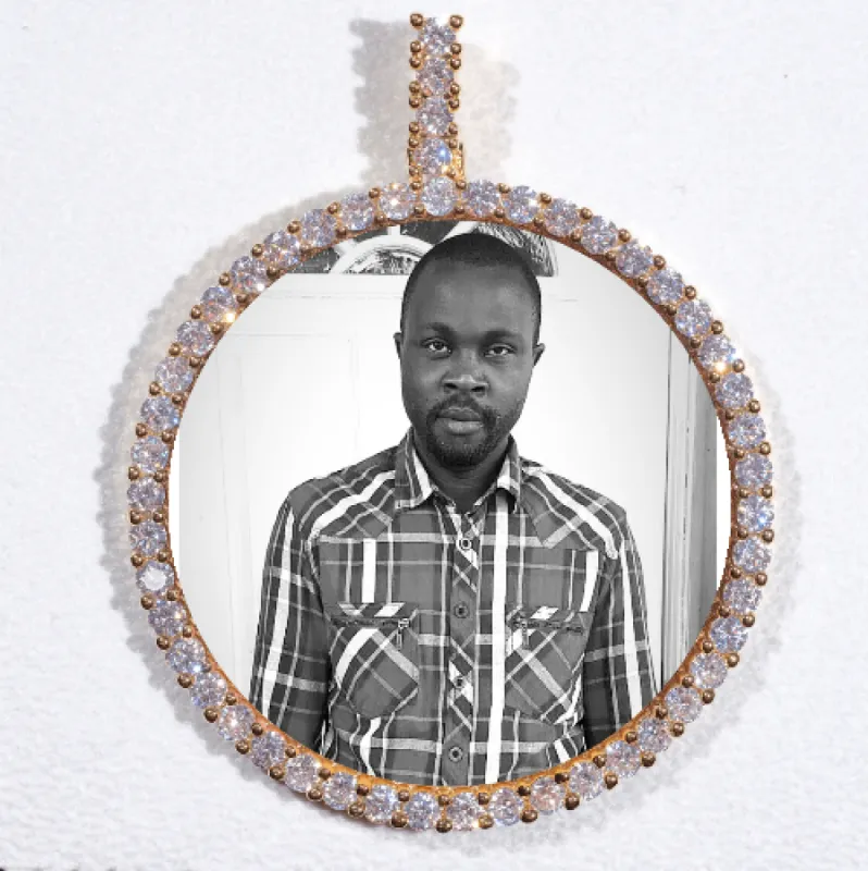 LARGE 3D CIRCLE CUSTOM PICTURE PENDANT sold by The GUU Shop