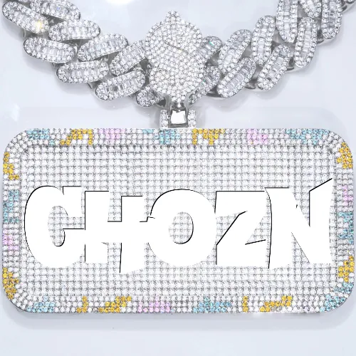 CUSTOM LETTER NECKLACE 3D COLORFUL SQUARE sold by The GUU Shop