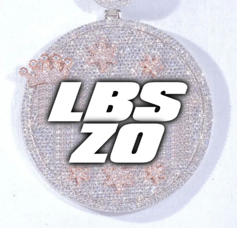 CUSTOM LETTER NECKLACE 3D BIG CROWN DISC made by The GUU Shop