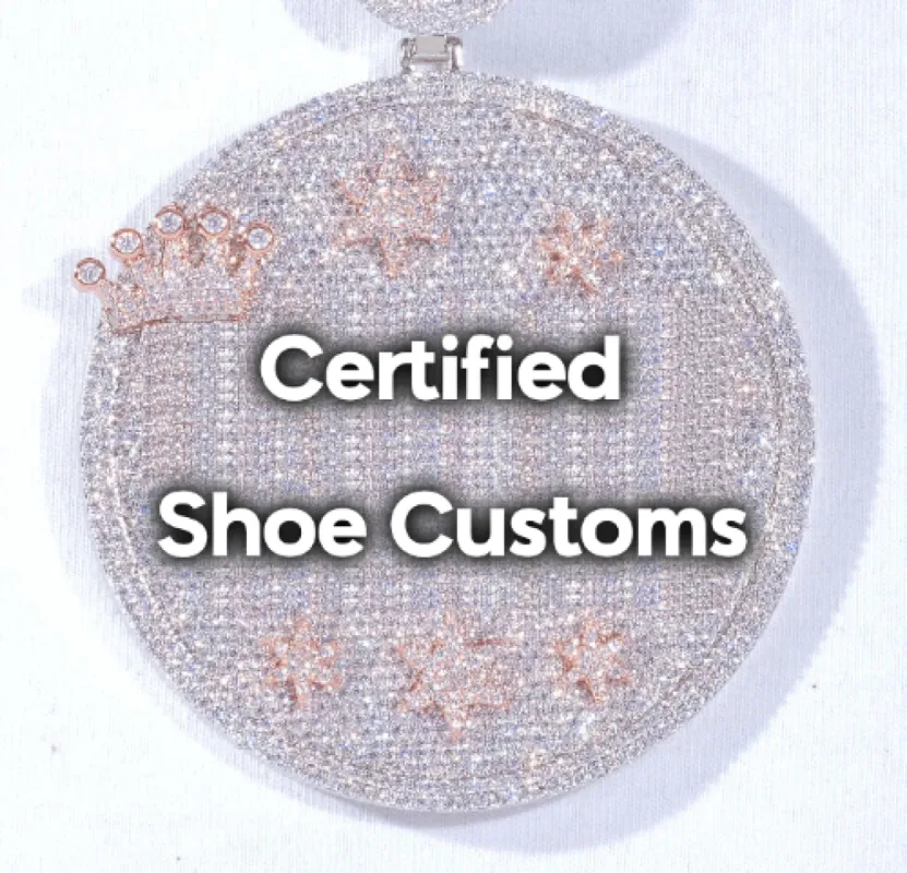 CUSTOM LETTER NECKLACE 3D BIG CROWN DISC sold by The GUU Shop