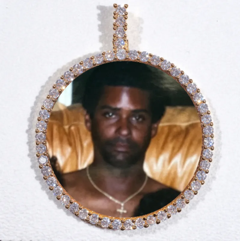 LARGE 3D CIRCLE CUSTOM PICTURE PENDANT sold by The GUU Shop