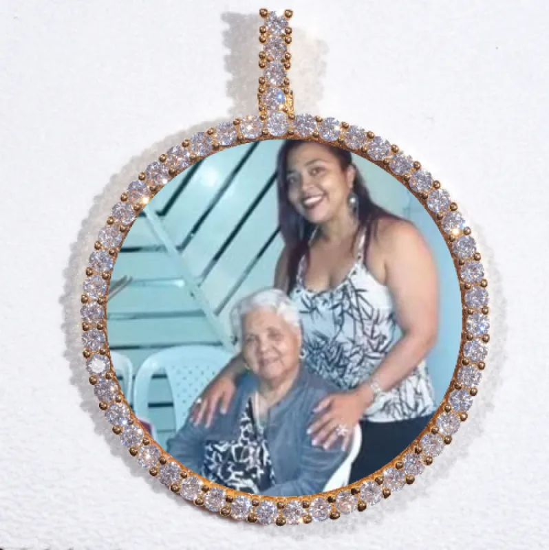 LARGE 3D CIRCLE CUSTOM PICTURE PENDANT sold by The GUU Shop