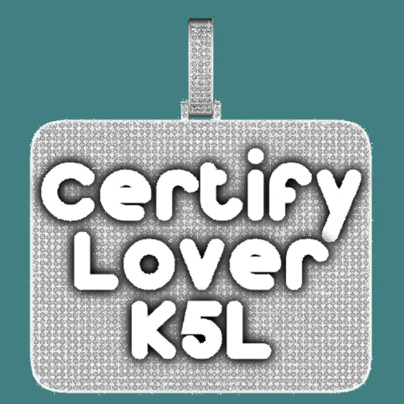 CUSTOM LETTER NECKLACE 3D BIG SQUARE sold by The GUU Shop