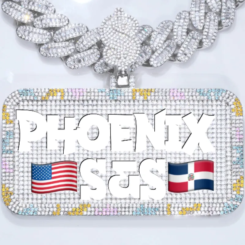 CUSTOM LETTER NECKLACE 3D COLORFUL SQUARE sold by The GUU Shop