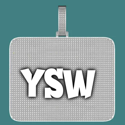 CUSTOM LETTER NECKLACE 3D BIG SQUARE sold by The GUU Shop