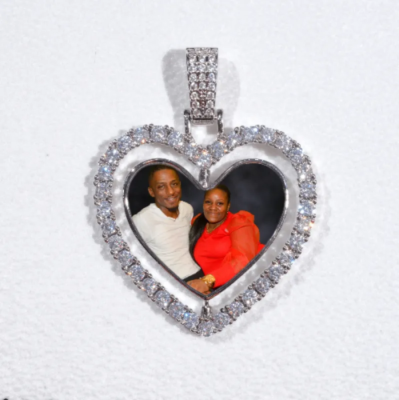 3D Spinning 2-Faced Heart Custom Picture Pendant sold by The GUU Shop