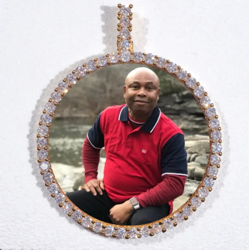 LARGE 3D CIRCLE CUSTOM PICTURE PENDANT sold by The GUU Shop