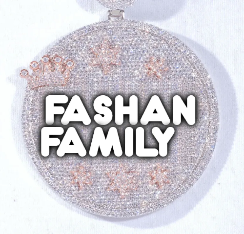 CUSTOM LETTER NECKLACE 3D BIG CROWN DISC sold by The GUU Shop