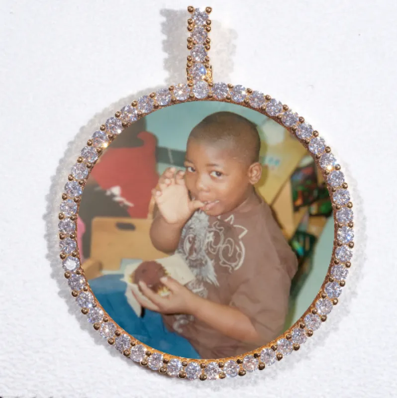 LARGE 3D CIRCLE CUSTOM PICTURE PENDANT sold by The GUU Shop