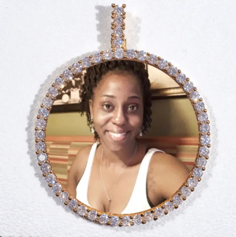 LARGE 3D CIRCLE CUSTOM PICTURE PENDANT sold by The GUU Shop