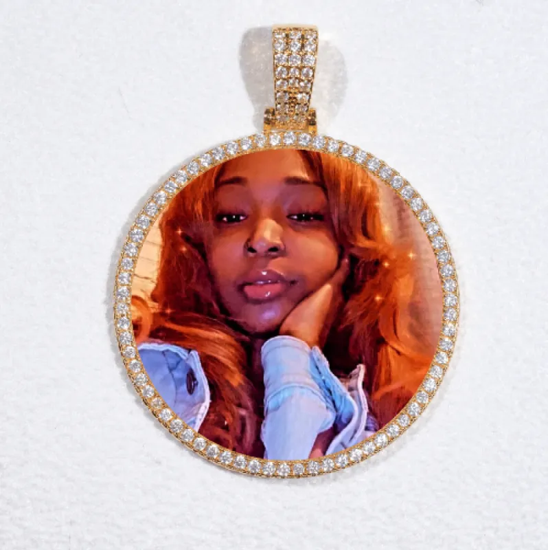 MEDIUM 3D CIRCLE CUSTOM PICTURE PENDANT sold by The GUU Shop