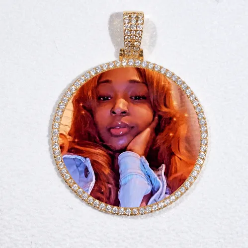 MEDIUM 3D CIRCLE CUSTOM PICTURE PENDANT sold by The GUU Shop