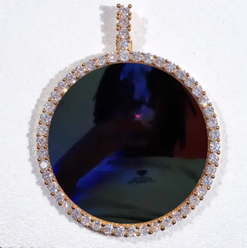 LARGE 3D CIRCLE CUSTOM PICTURE PENDANT sold by The GUU Shop