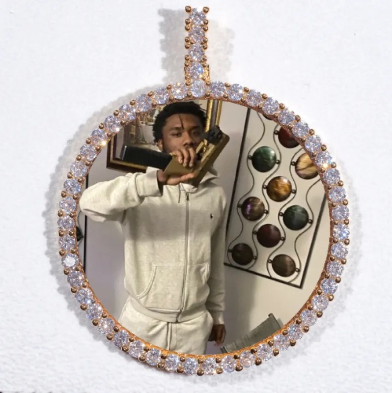 LARGE 3D CIRCLE CUSTOM PICTURE PENDANT sold by The GUU Shop