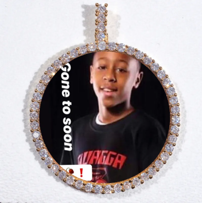 LARGE 3D CIRCLE CUSTOM PICTURE PENDANT sold by The GUU Shop