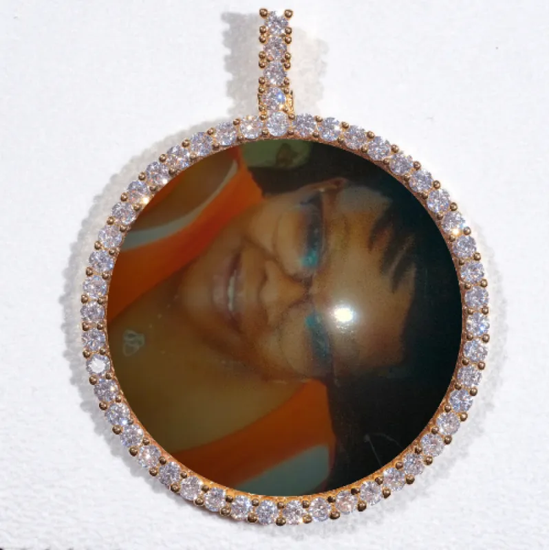 LARGE 3D CIRCLE CUSTOM PICTURE PENDANT sold by The GUU Shop
