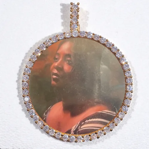 LARGE 3D CIRCLE CUSTOM PICTURE PENDANT sold by The GUU Shop