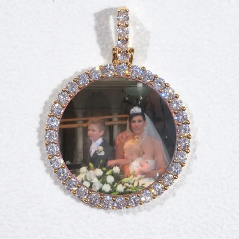 3D CIRCLE CUSTOM PICTURE PENDANT SMALL SIZE sold by The GUU Shop