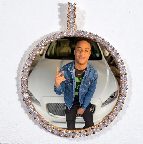 LARGE 3D CIRCLE CUSTOM PICTURE PENDANT sold by The GUU Shop