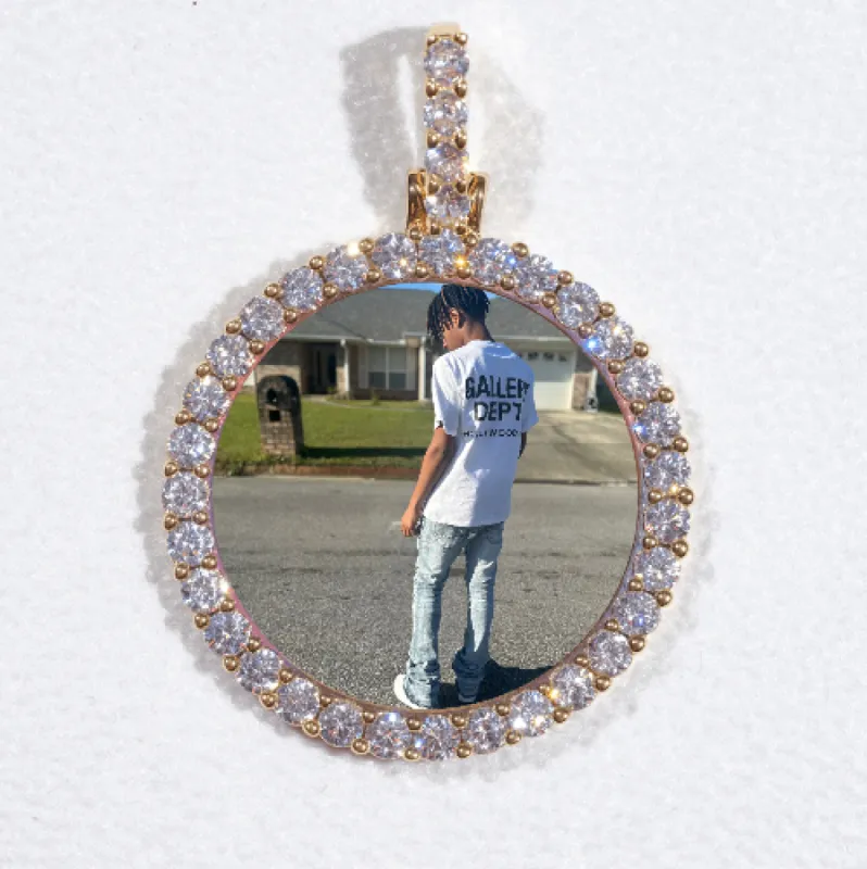 3D CIRCLE CUSTOM PICTURE PENDANT SMALL SIZE sold by The GUU Shop