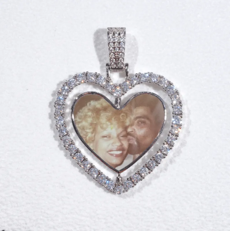 3D Spinning 2-Faced Heart Custom Picture Pendant sold by The GUU Shop