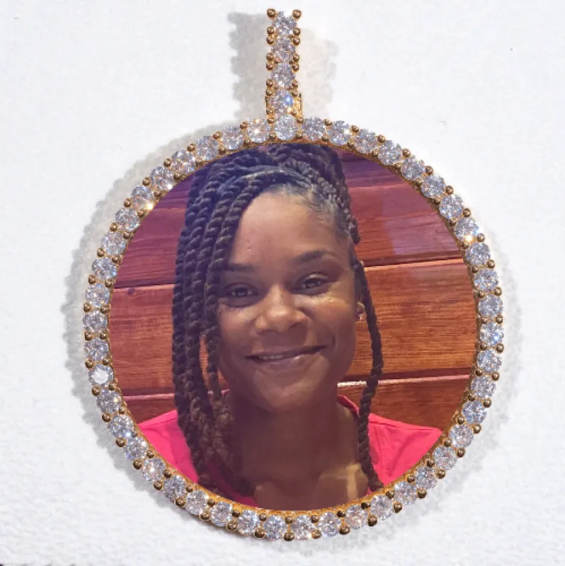 LARGE 3D CIRCLE CUSTOM PICTURE PENDANT sold by The GUU Shop