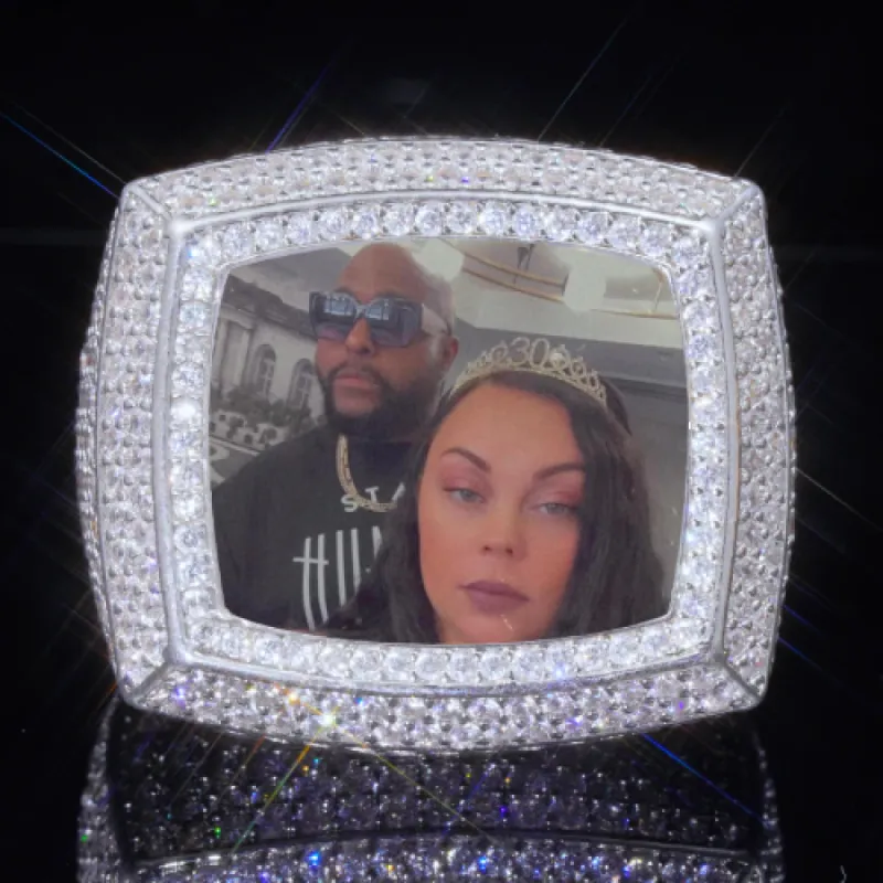 3D CUSTOM PICTURE ICED RING sold by The GUU Shop