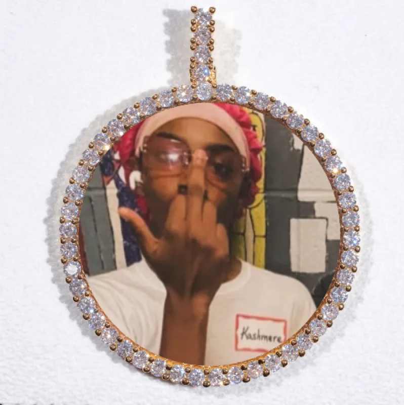 LARGE 3D CIRCLE CUSTOM PICTURE PENDANT sold by The GUU Shop