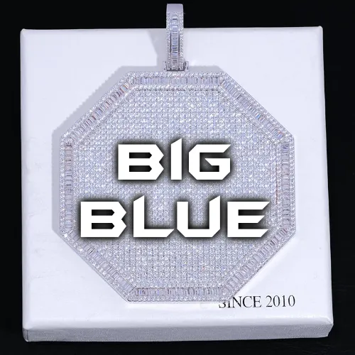 CUSTOM LETTER NECKLACE 3D BIG OCTAGON sold by The GUU Shop