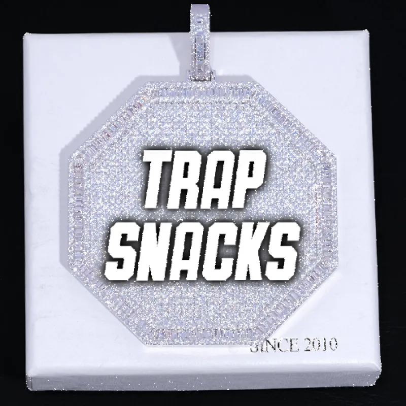 CUSTOM LETTER NECKLACE 3D BIG OCTAGON made by The GUU Shop