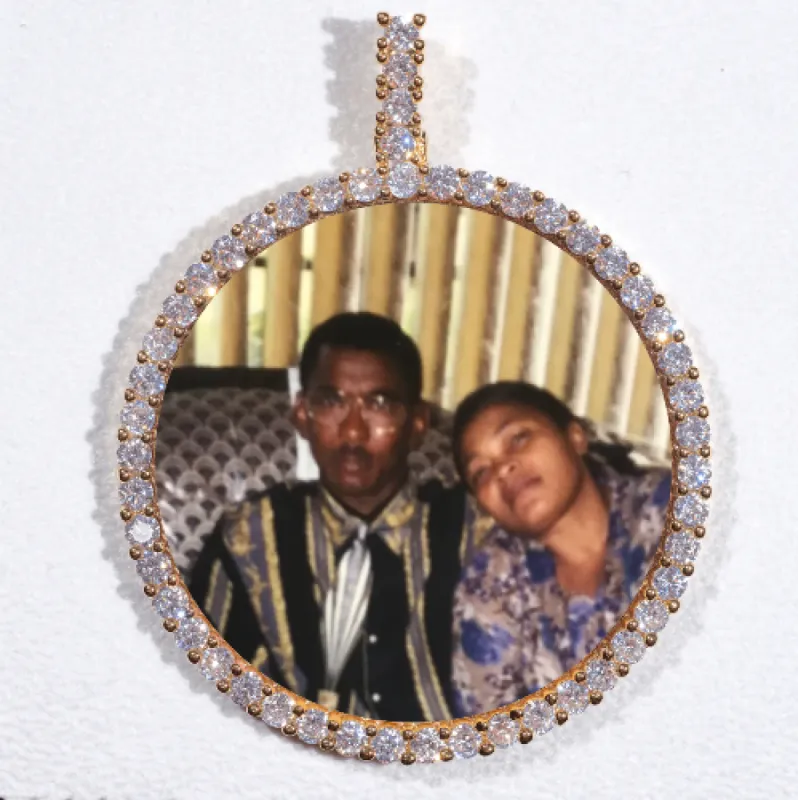 LARGE 3D CIRCLE CUSTOM PICTURE PENDANT sold by The GUU Shop