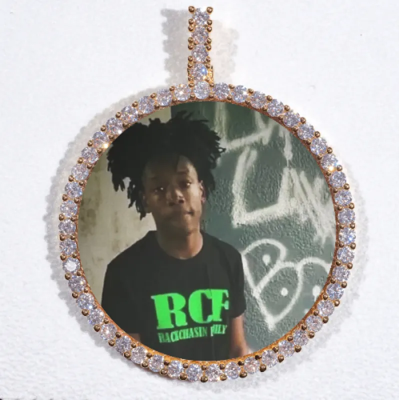 LARGE 3D CIRCLE CUSTOM PICTURE PENDANT sold by The GUU Shop