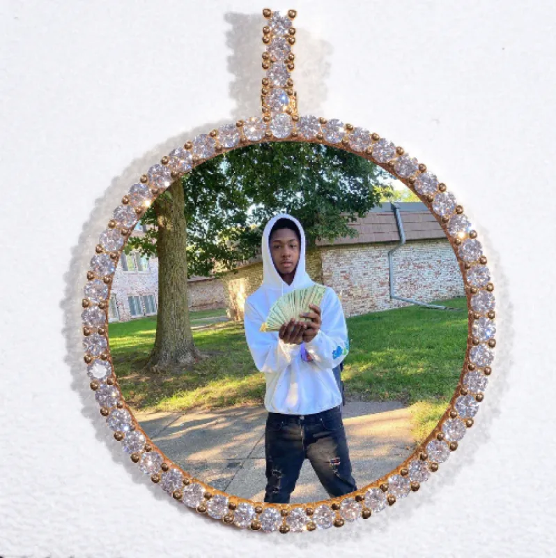 LARGE 3D CIRCLE CUSTOM PICTURE PENDANT sold by The GUU Shop